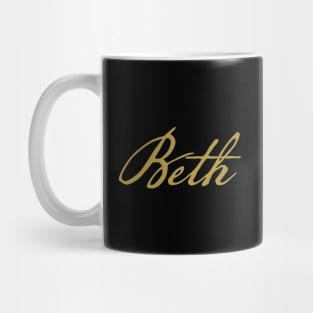 Beth Typography Gold Script Mug